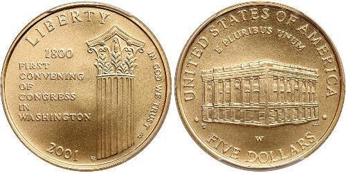 5 Dollar Vereinigten Staaten von Amerika (1776 - ) Gold 