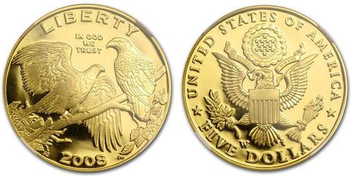 5 Dollar Vereinigten Staaten von Amerika (1776 - ) Gold 