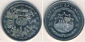 5 Dollar Liberia (1847 - ) Kupfer/Nickel 