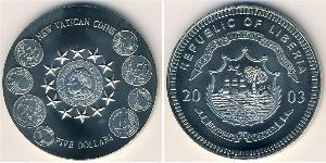 5 Dollar Liberia (1847 - ) Kupfer/Nickel 