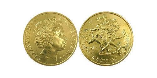 5 Dollar Australie (1939 - ) Laiton Elizabeth II (1926-2022)