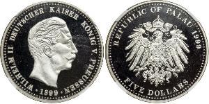5 Dollar Palau (1994 - ) Palladium 
