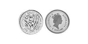 5 Dollar Australie (1939 - ) Platine Elizabeth II (1926-2022)