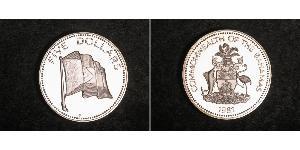 5 Dollar Bahamas (1973 - ) Silber 