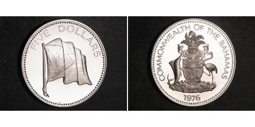5 Dollar Bahamas (1973 - ) Silber 