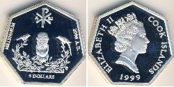 5 Dollar Cook Islands (1965 - ) Silber 