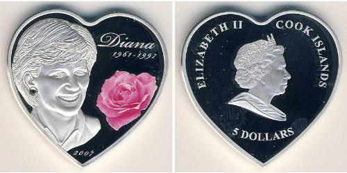 5 Dollar Cook Islands (1965 - ) Silber 