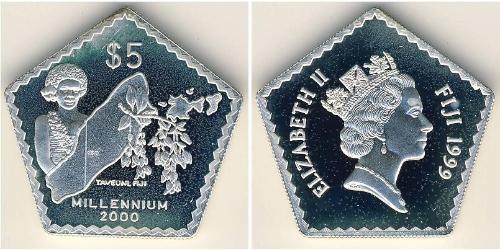5 Dollar Fiji (1970 - ) Silber 