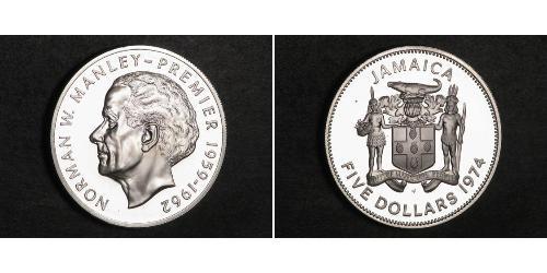 5 Dollar Jamaika (1962 - ) Silber 