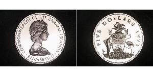 5 Dollar Bahamas (1973 - ) Silver Elizabeth II (1926-2022)