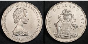 5 Dollar Bahamas (1973 - ) Silver Elizabeth II (1926-2022)