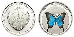 5 Dollar Palau (1994 - ) Silver 
