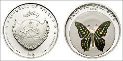 5 Dollar Palau (1994 - ) Silver 