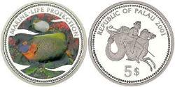 5 Dollar Palau (1994 - ) Silver 