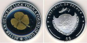 5 Dollar Palau (1994 - ) Silver 