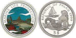 5 Dollar Palau (1994 - ) Silver 