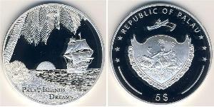 5 Dollar Palau (1994 - ) Silver 