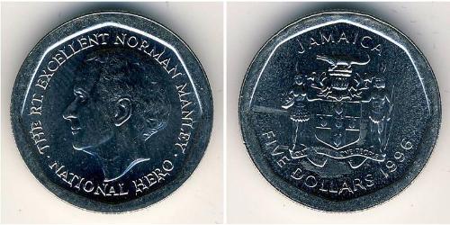 5 Dollar Jamaica (1962 - ) Steel 