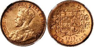 5 Dollar 加拿大 金 乔治五世  (1865-1936)