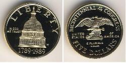 5 Dollar 美利堅合眾國 (1776 - ) 金 