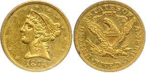 5 Dollar 美利堅合眾國 (1776 - ) 金 