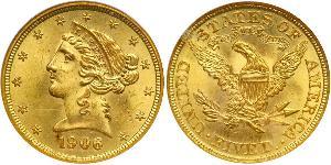 5 Dollar 美利堅合眾國 (1776 - ) 金 