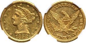 5 Dollar 美利堅合眾國 (1776 - ) 金 