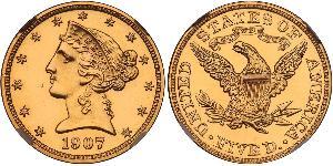5 Dollar 美利堅合眾國 (1776 - ) 金 