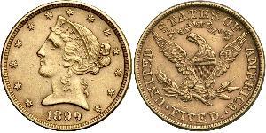 5 Dollar 美利堅合眾國 (1776 - ) 金 