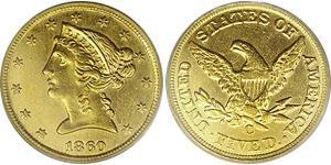 5 Dollar 美利堅合眾國 (1776 - ) 金 