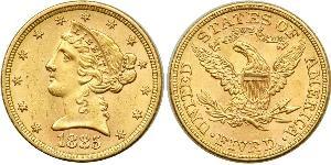 5 Dollar 美利堅合眾國 (1776 - ) 金 