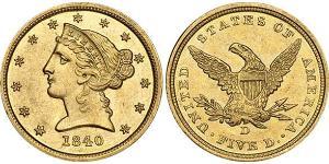 5 Dollar 美利堅合眾國 (1776 - ) 金 