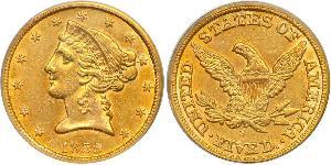 5 Dollar 美利堅合眾國 (1776 - ) 金 