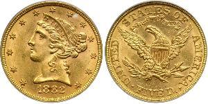 5 Dollar 美利堅合眾國 (1776 - ) 金 
