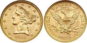 5 Dollar 美利堅合眾國 (1776 - ) 金 