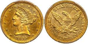 5 Dollar 美利堅合眾國 (1776 - ) 金 