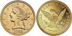 5 Dollar 美利堅合眾國 (1776 - ) 金 