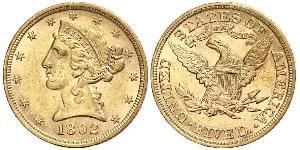 5 Dollar 美利堅合眾國 (1776 - ) 金 
