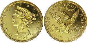 5 Dollar 美利堅合眾國 (1776 - ) 金 