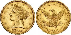 5 Dollar 美利堅合眾國 (1776 - ) 金 