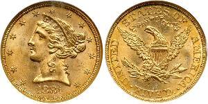 5 Dollar 美利堅合眾國 (1776 - ) 金 