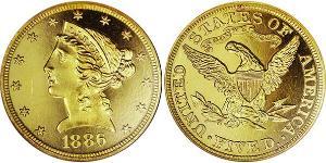 5 Dollar 美利堅合眾國 (1776 - ) 金 