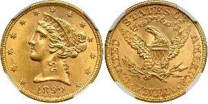 5 Dollar 美利堅合眾國 (1776 - ) 金 
