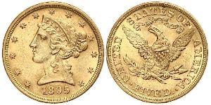5 Dollar 美利堅合眾國 (1776 - ) 金 