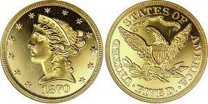 5 Dollar 美利堅合眾國 (1776 - ) 金 