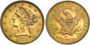 5 Dollar 美利堅合眾國 (1776 - ) 金 