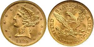 5 Dollar 美利堅合眾國 (1776 - ) 金 