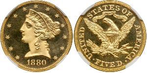 5 Dollar 美利堅合眾國 (1776 - ) 金 