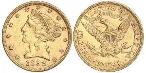 5 Dollar 美利堅合眾國 (1776 - ) 金 