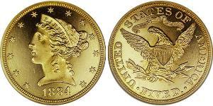 5 Dollar 美利堅合眾國 (1776 - ) 金 